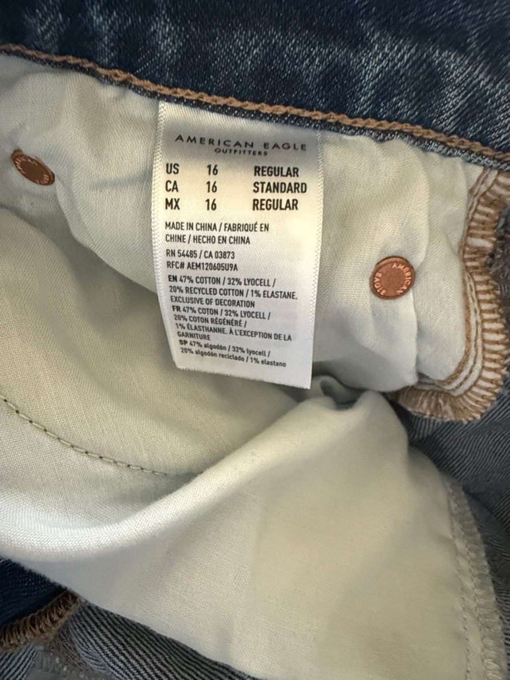 American Eagle Outfitters Blue Cropped Wide-Leg Jeans - Picture 5 of 10